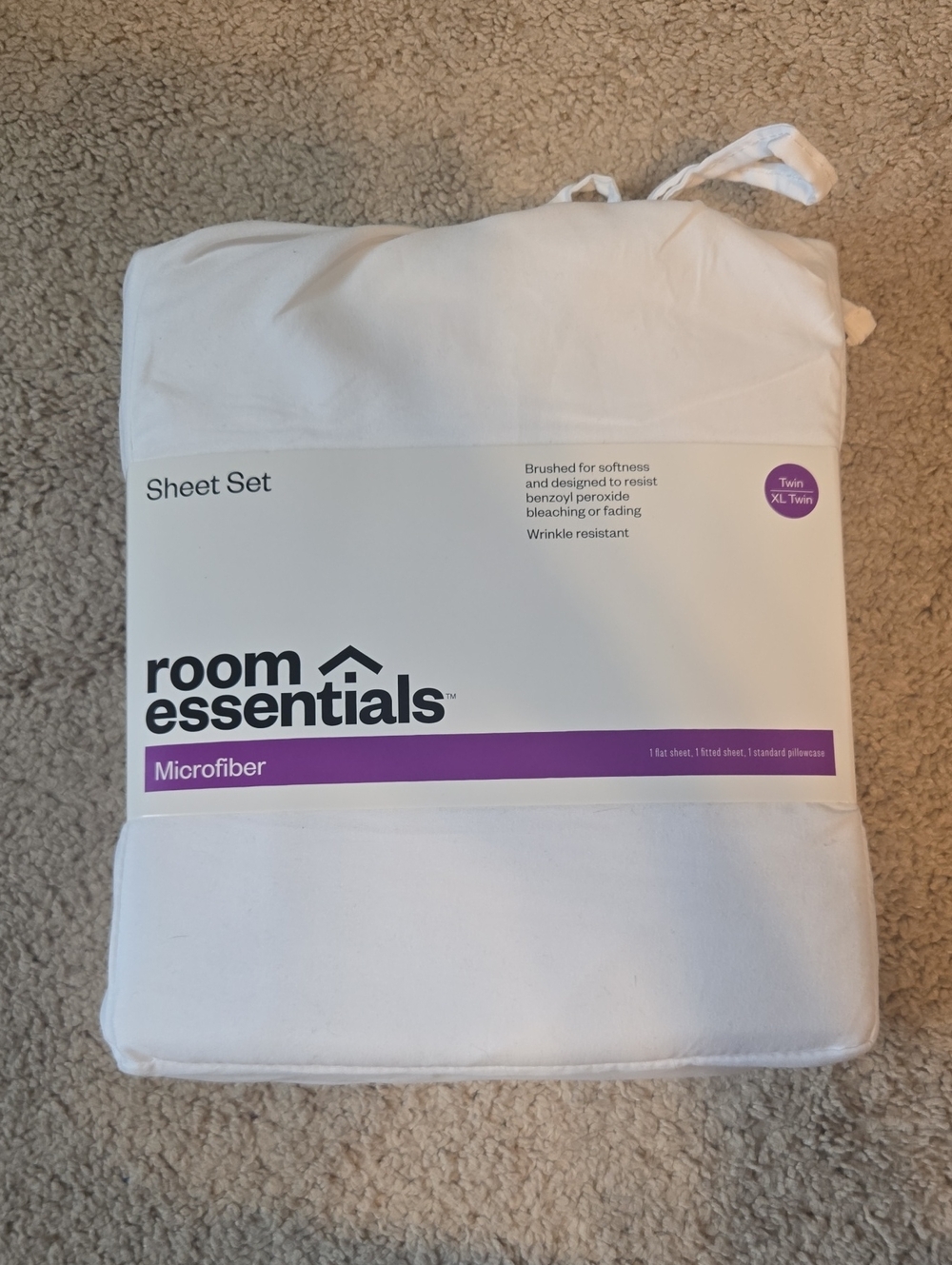 Room Essentials White Microfiber Sheet Set